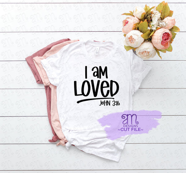 I am loved svg, John 3:16 svg, I am Loved, Scripture Svg, so loved, png, I am loved png, modern farmhouse svg