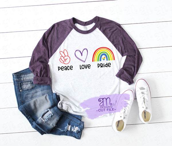 peace love pride svg, pride. svg, proud svg, peace love svg, cricut svg, svg for pride, pride month svg, LGBTQ pride