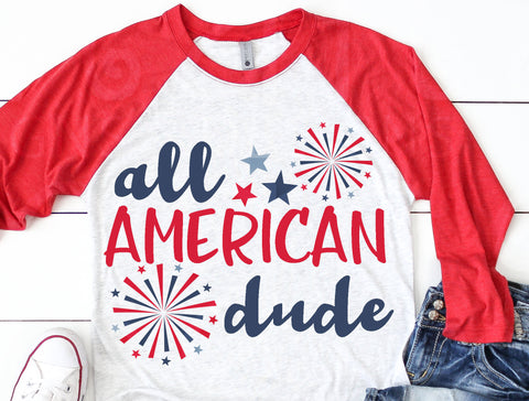 All American Dude Svg, All American Dude, for Him, Vinyl, Svg Files, Fourth of july svg, Patriotic Svg, Holiday Svg, Red White and Blue