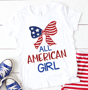 All American Girl, Shirt Design SVG, Patriotic SVG, All American Girl Svg, American Girl svg, fourth of july svg, fourth of july, svg files