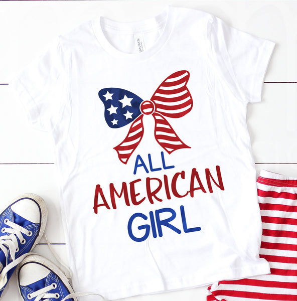 All American Girl, Shirt Design SVG, Patriotic SVG, All American Girl Svg, American Girl svg, fourth of july svg, fourth of july, svg files