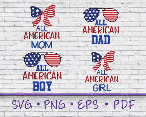 4th of July Bundle, american family svg, family svg, patriotic