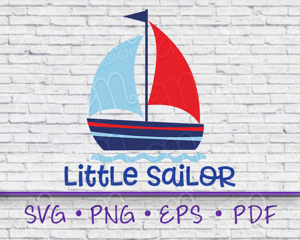 Little Sailor Svg, Little Sailor, Baby boy onesie, baby gift, nautical svg, svg file for cricut, sailor svg, svg, svg designs, sail boat svg