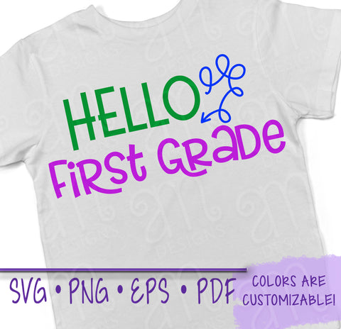 Back to School, First Day of School, Back to School SVG, First Grade SVG, back to school png, first grade