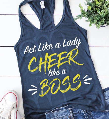 Cheer SVG, Cheerleader svg, cheerleading, cheerleading gifts, sports svg, svg files for cricut, svg files, sports, act like a lady svg