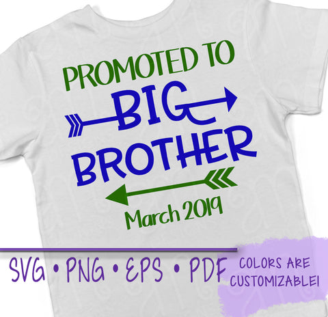 Big Brother Announcement, New Baby, Big Brother Svg, Promoted to big brother, customizable