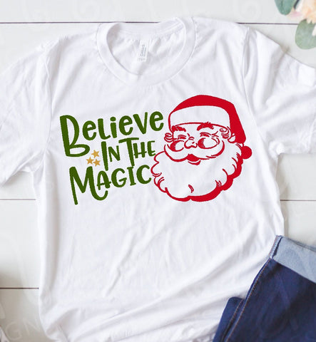 Believe In The Magic, Svg, Santa SVg, Vintage Santa Svg, Believe Svg, Believe in Santa, Christmas Svgs, Cut File, SVG, Magic svg, Believe