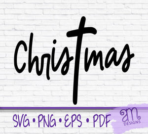 Christmas SVG, Christ Mas Svg, Cross Svg, Christ mas, Cut File, Cricut, Christmas Svg, Christmas