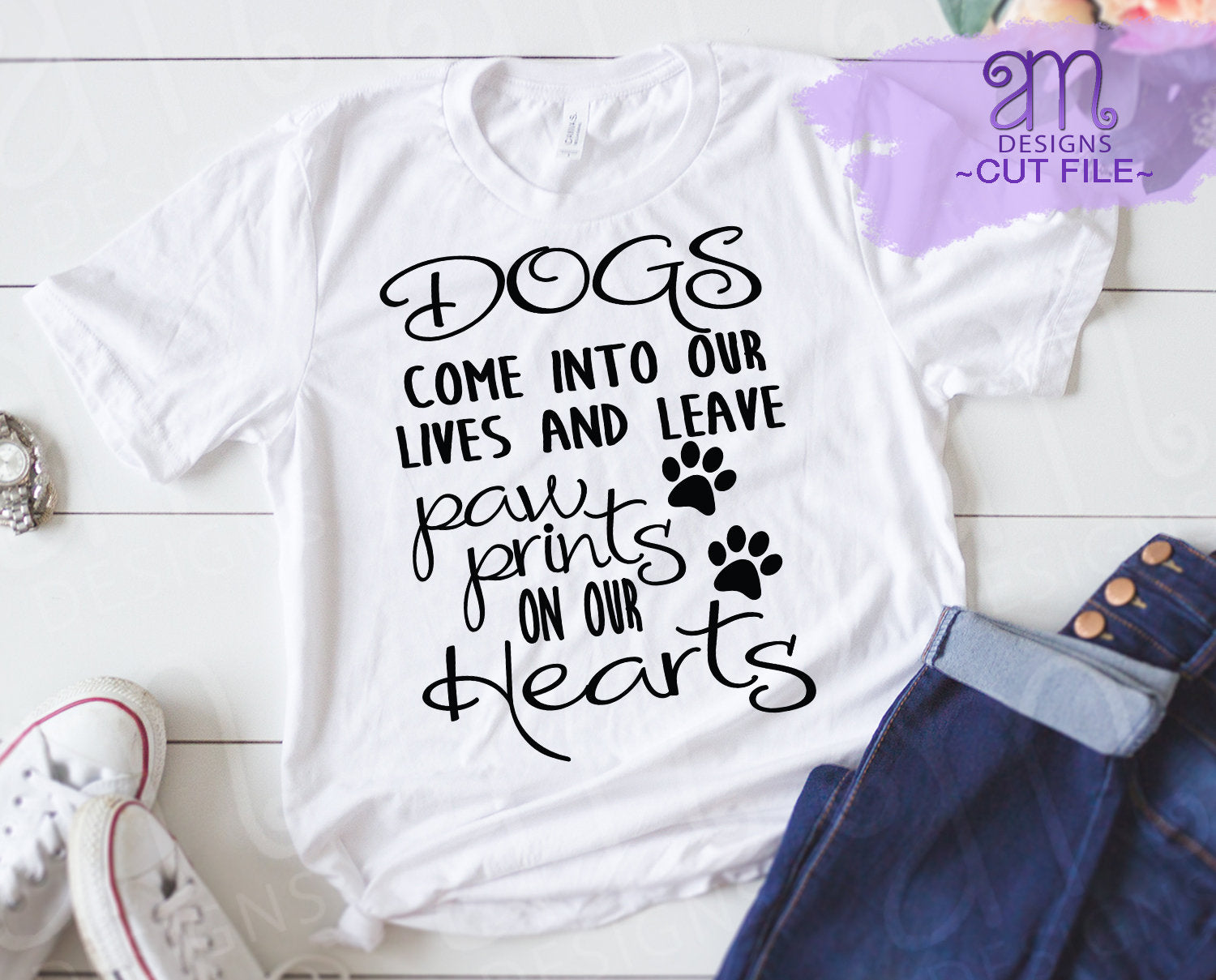 dogs come into our lives and leave paw prints on our hearts, dogs svg, dog lover svg, i love dogs svg, paw prints on heart, dog saying svg