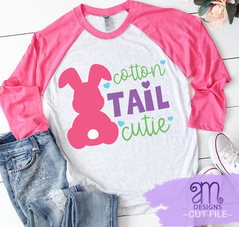 Cotton Tail Cutie, Easter Svg, easter bunny svg, svg easter, cotton tail svg