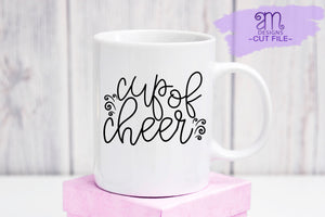 cup of cheer, cup of cheer svg, svg for coffee mug, svg for yeti, svg for tumbler, svg for wine, cup of cheer coffee, mug svg, cheer svg