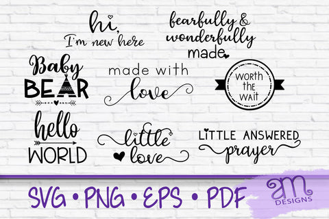 Baby Quote Bundle, Baby Onesie Making SVG Bundle